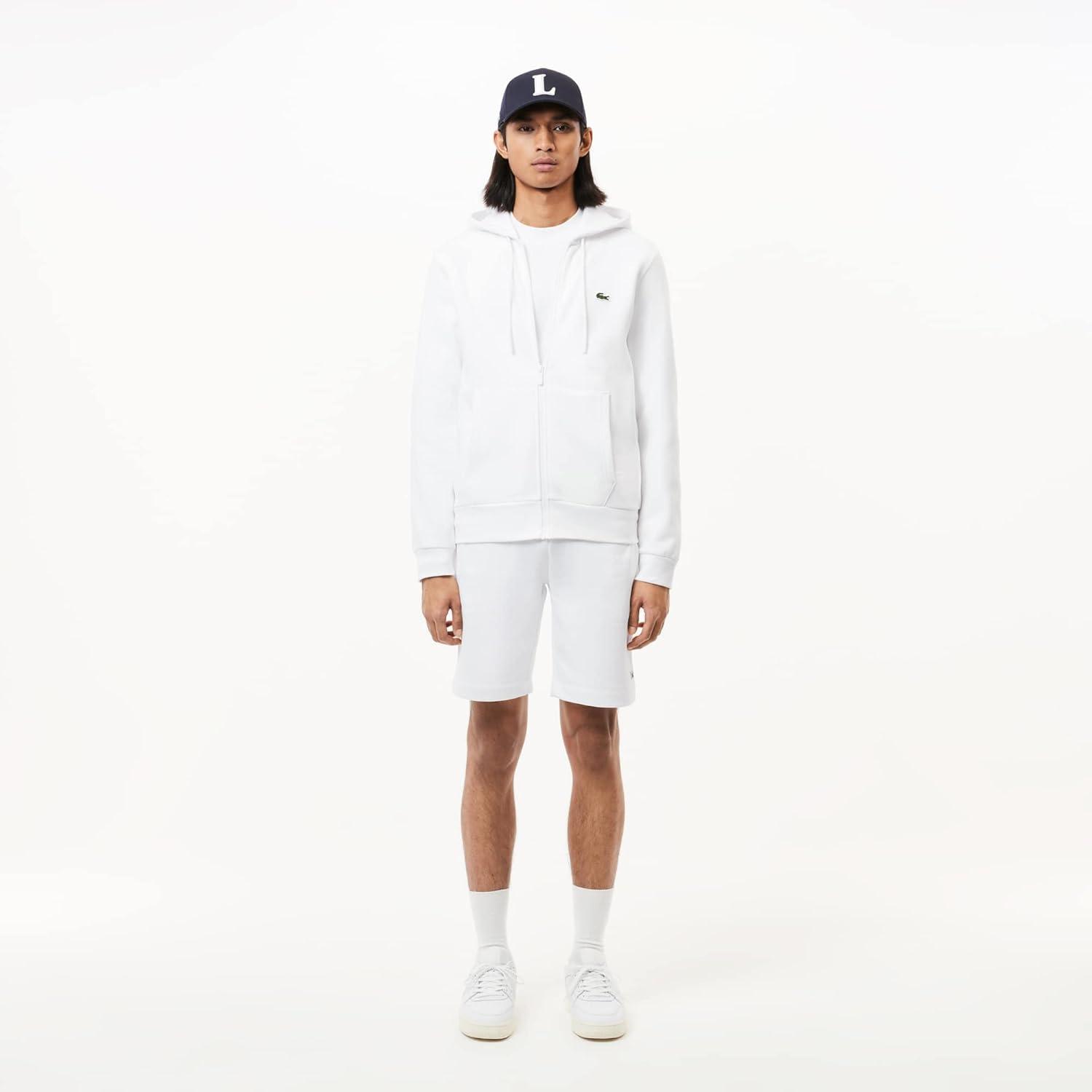 imageLACOSTE Mens Kangaroo Pocket Sweatshirt RedWhite