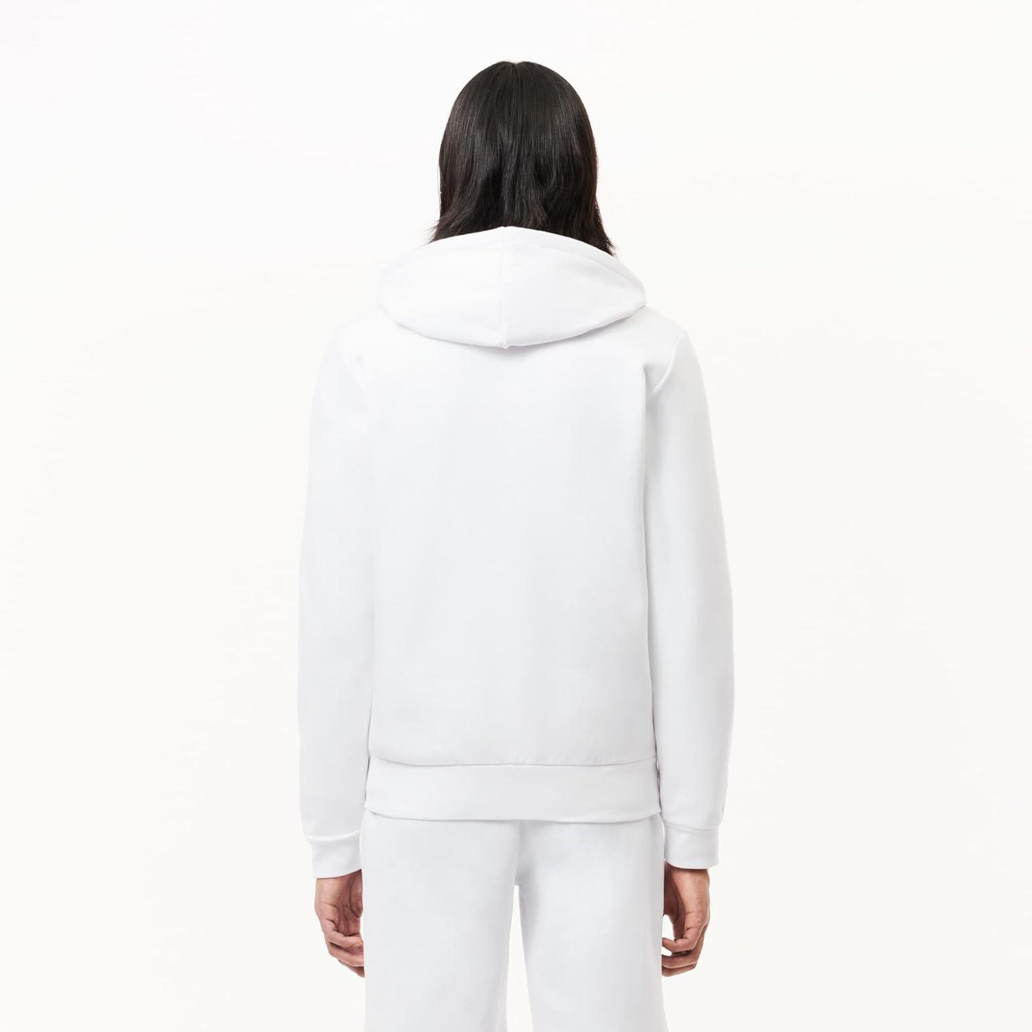 imageLACOSTE Mens Kangaroo Pocket Sweatshirt RedWhite