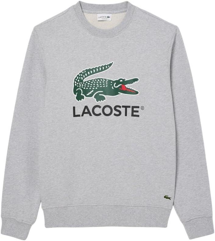 imageLacoste Mens Core Collection Classic Fit Branding Crew Neck SweatshirtGray