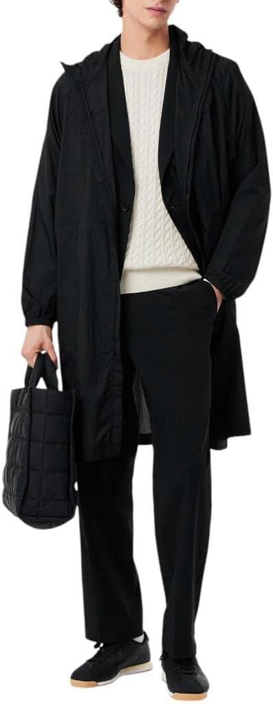 imageLacoste Mens French Fashion Sport Regular Fit Crew Neck Long Sleeve Cable Stitch SweaterWhiteGreen