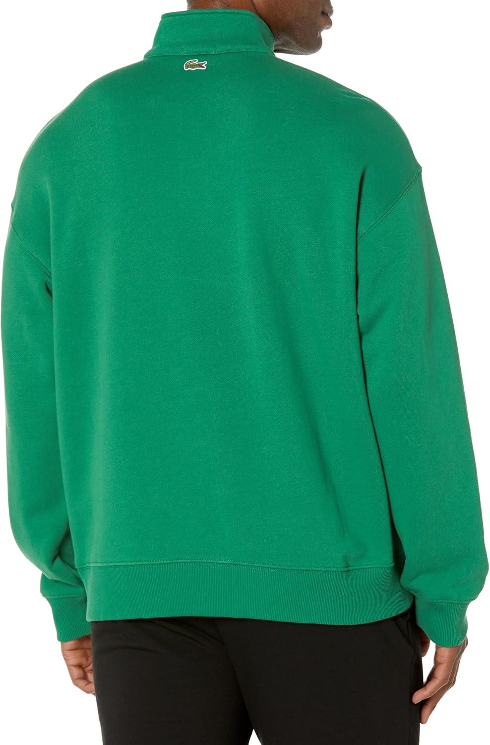 imageLacoste Mens High Neck Organic Cotton Zip Up SweatshirtRoquette