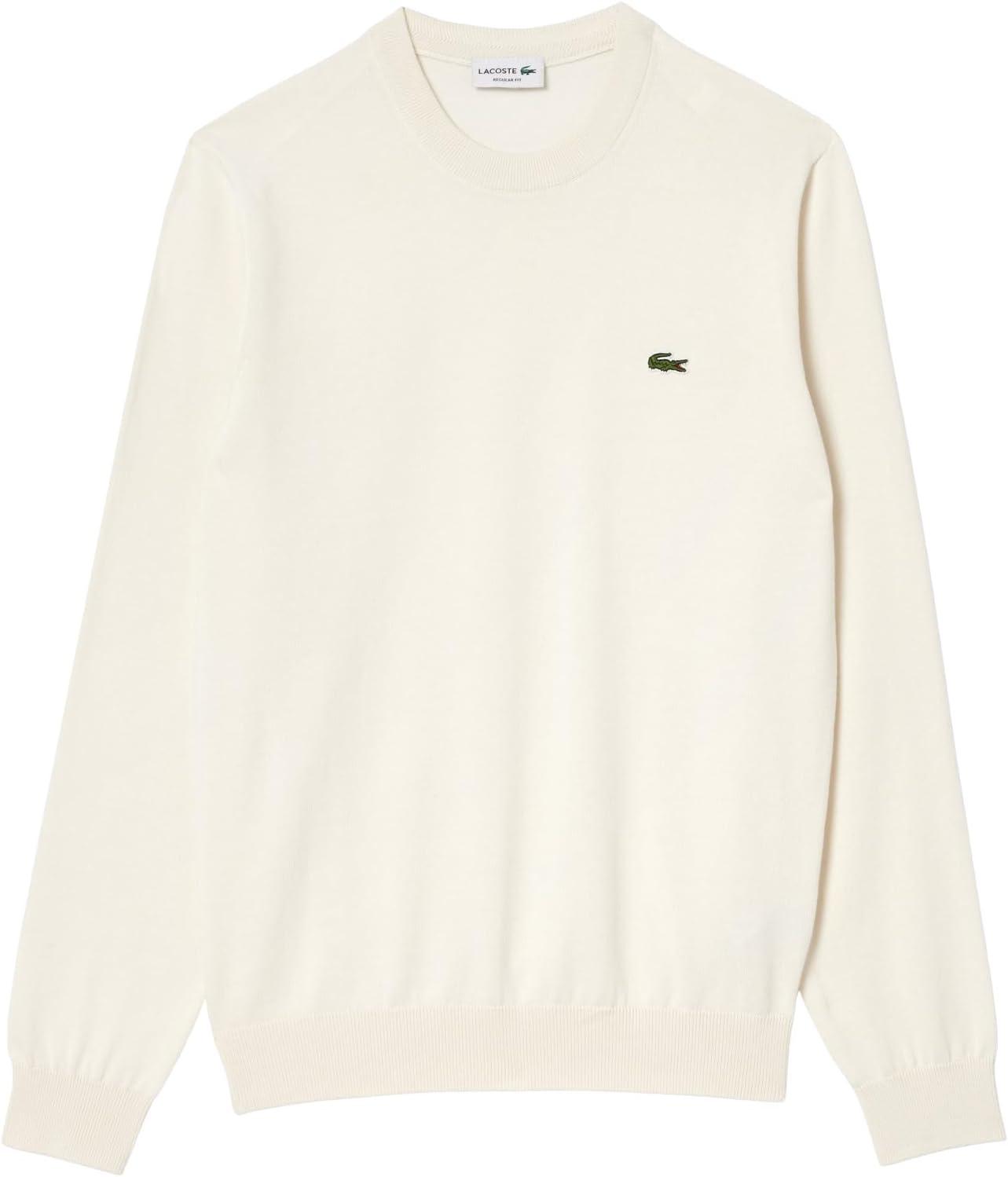 imageLacoste Mens Long Sleeve Crew Neck Regular Fit SweaterFlour