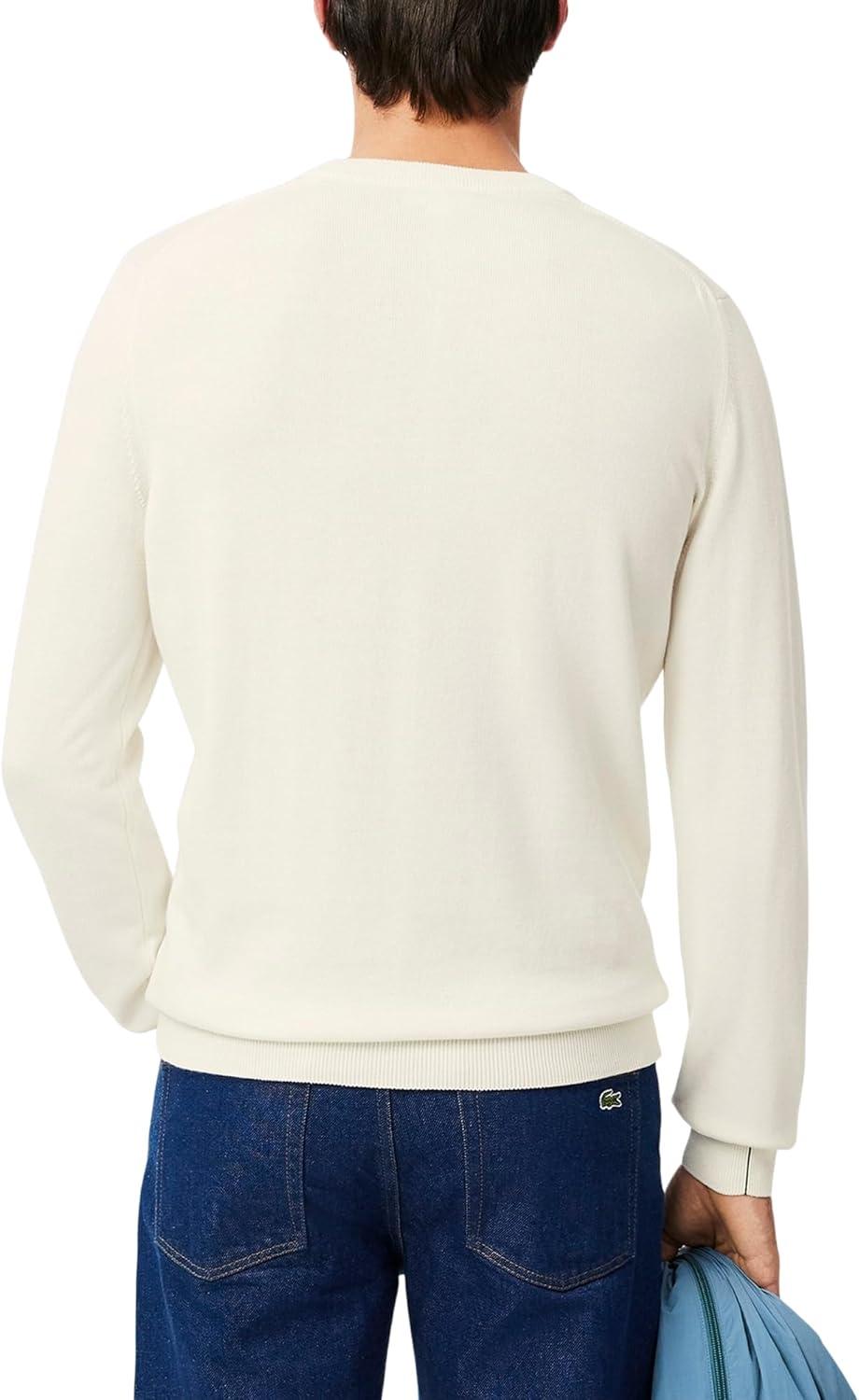 imageLacoste Mens Long Sleeve Crew Neck Regular Fit SweaterFlour