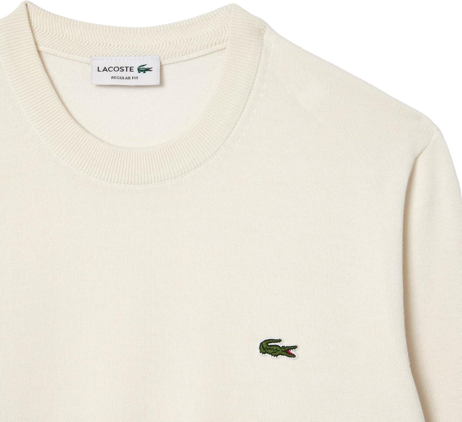 imageLacoste Mens Long Sleeve Crew Neck Regular Fit SweaterFlour