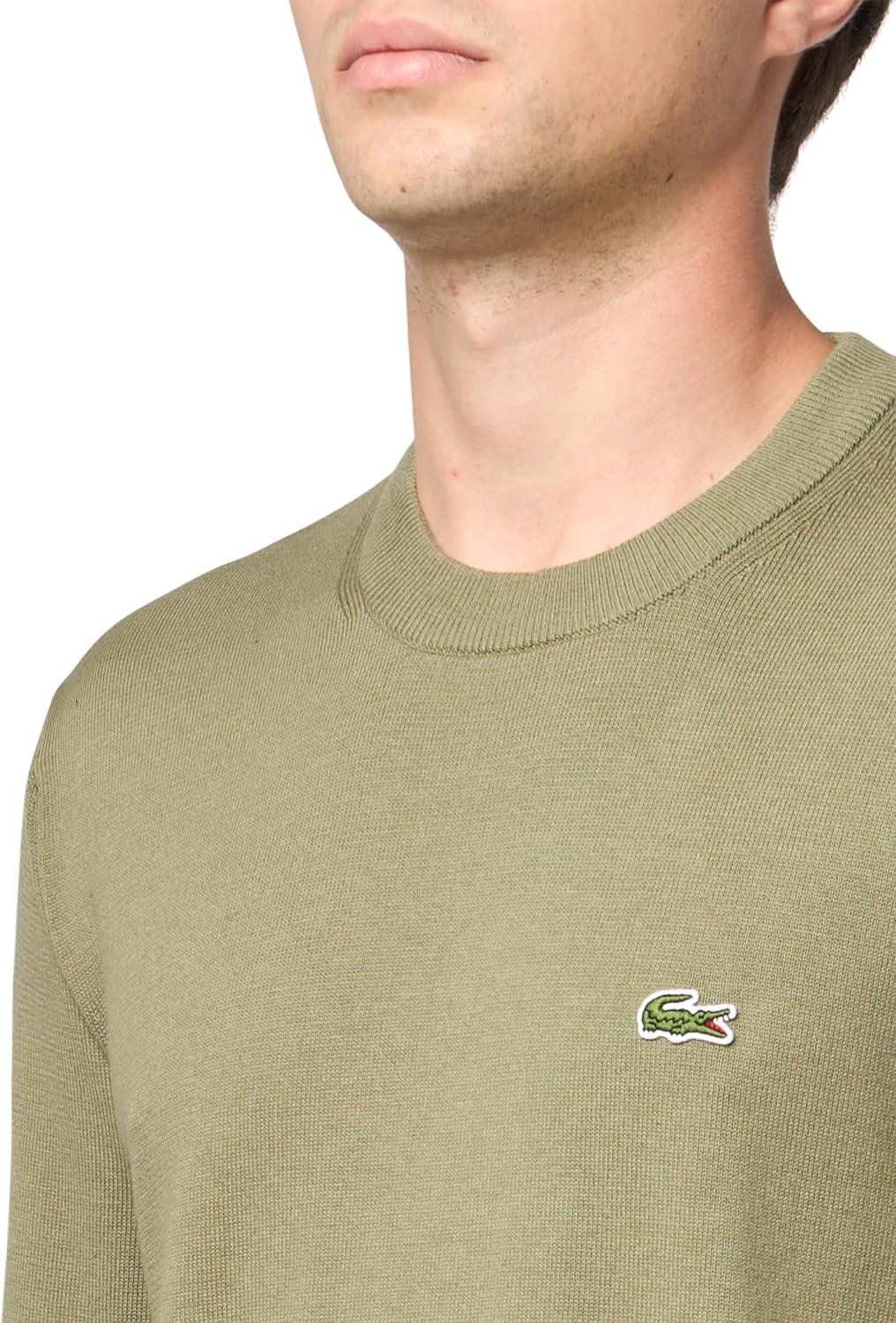 imageLacoste Mens Long Sleeve Crew Neck Regular Fit SweaterKhaki