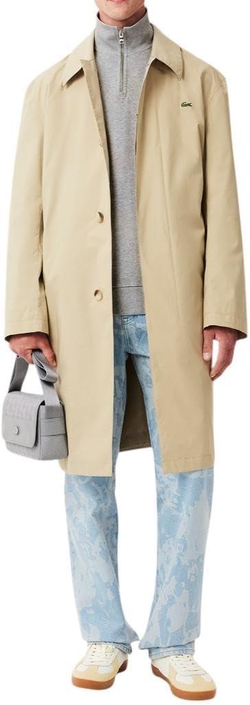 imageLacoste Mens Long Sleeve Quarter Zip Cotton SweatshirtSilver Chine