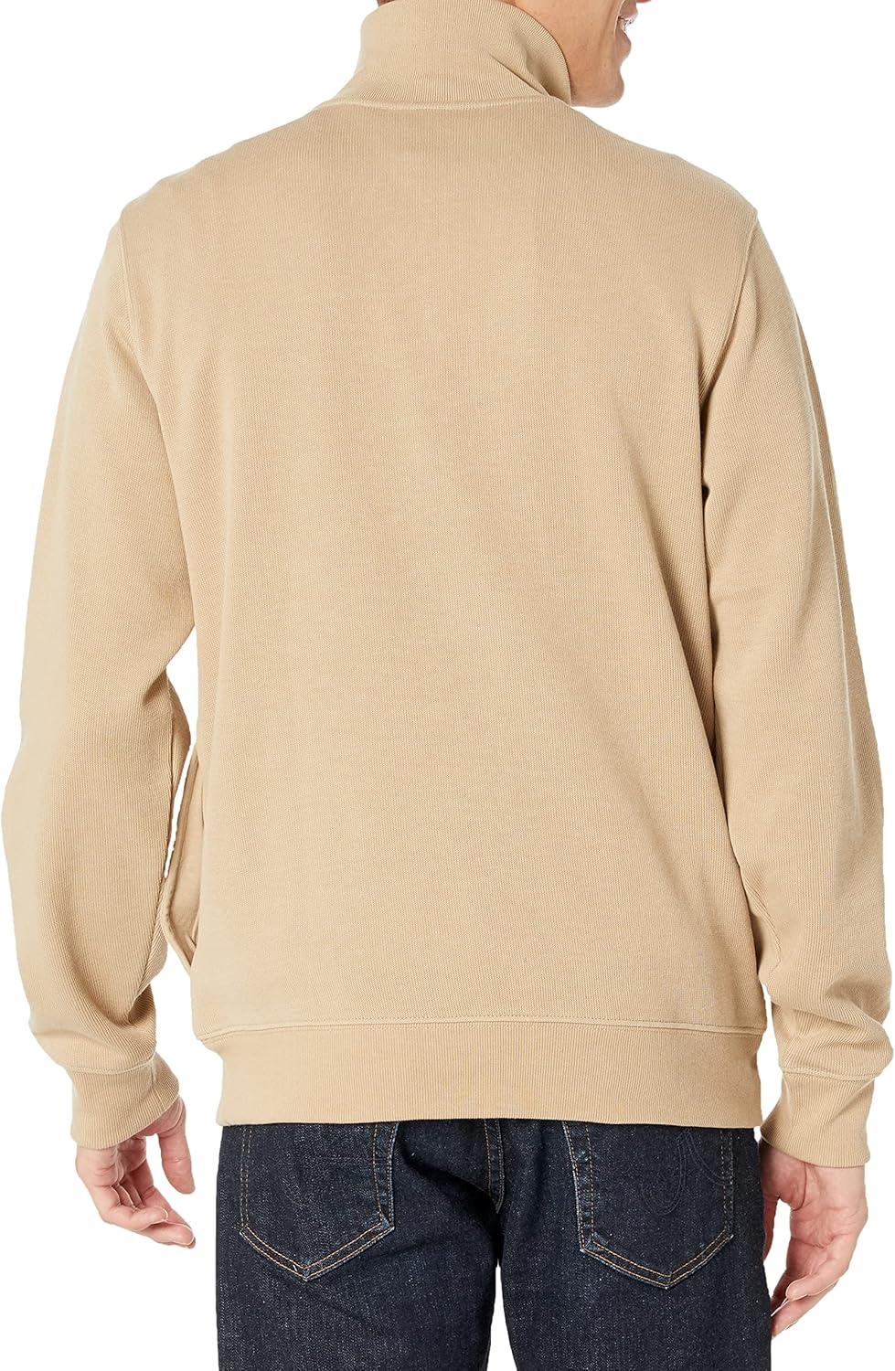 imageLacoste Mens Long Sleeve Quarter Zip Cotton SweatshirtViennois