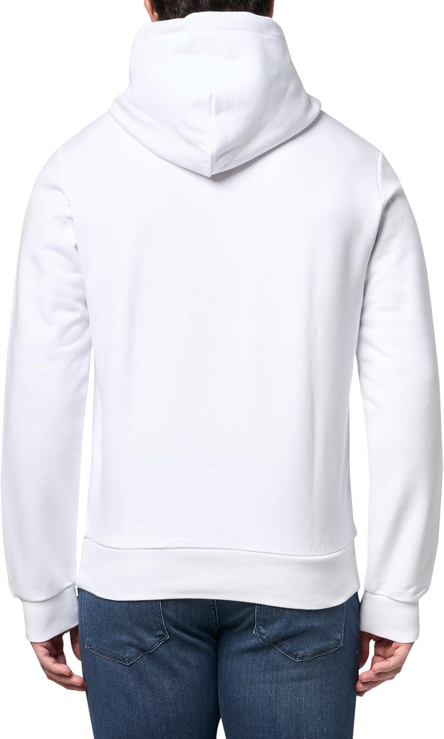 imageLacoste Mens NonBrushed Fleece HoodieWhite