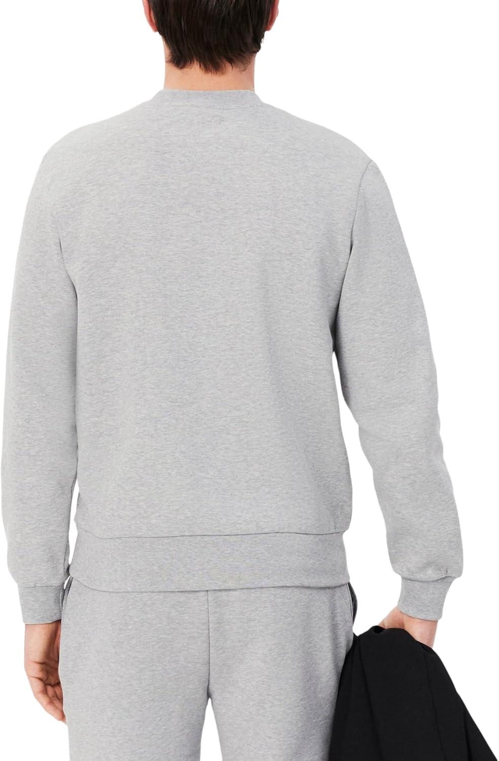 imageLacoste Mens Organic Brushed Cotton SweatshirtArgent Chine