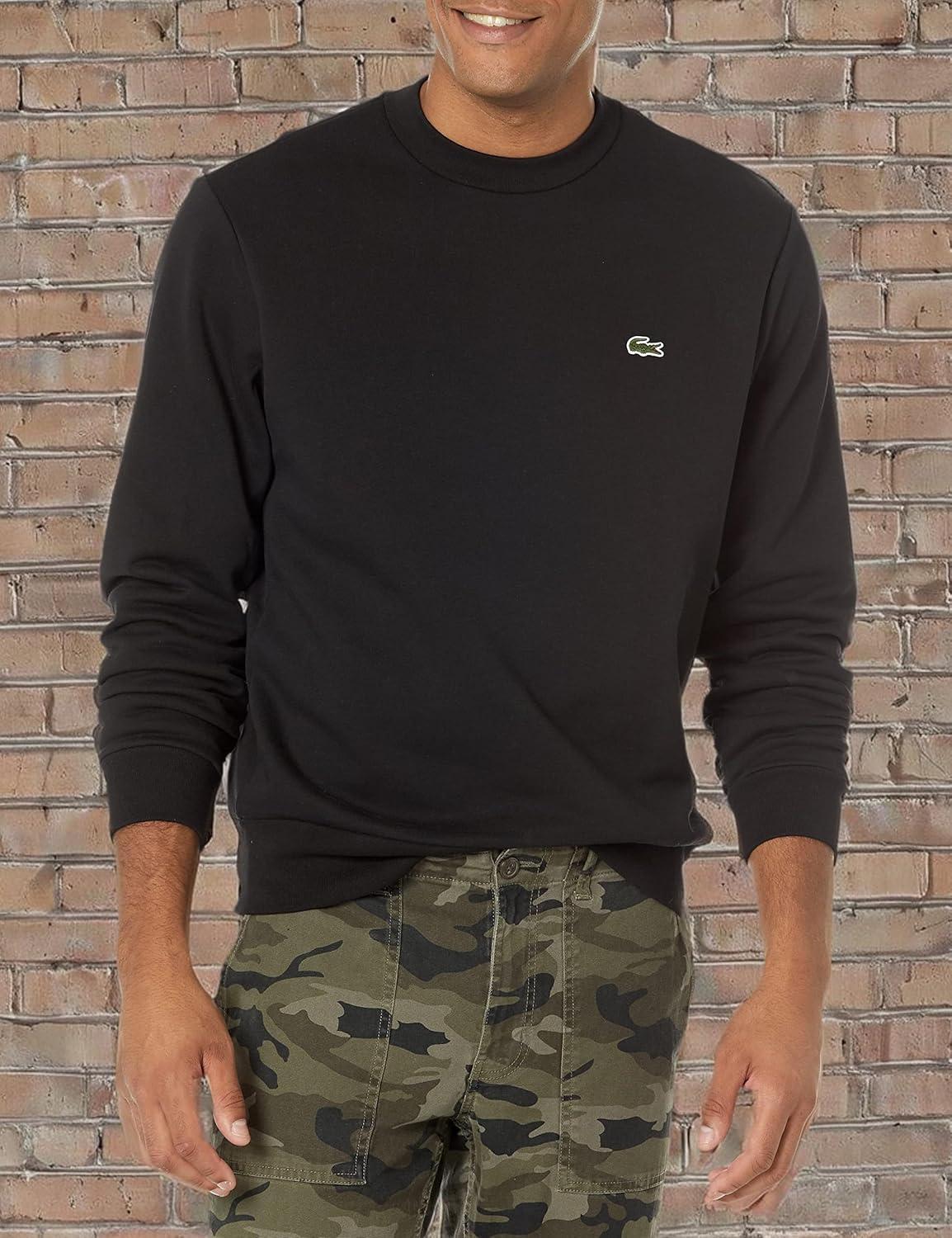 imageLacoste Mens Organic Brushed Cotton SweatshirtNoir