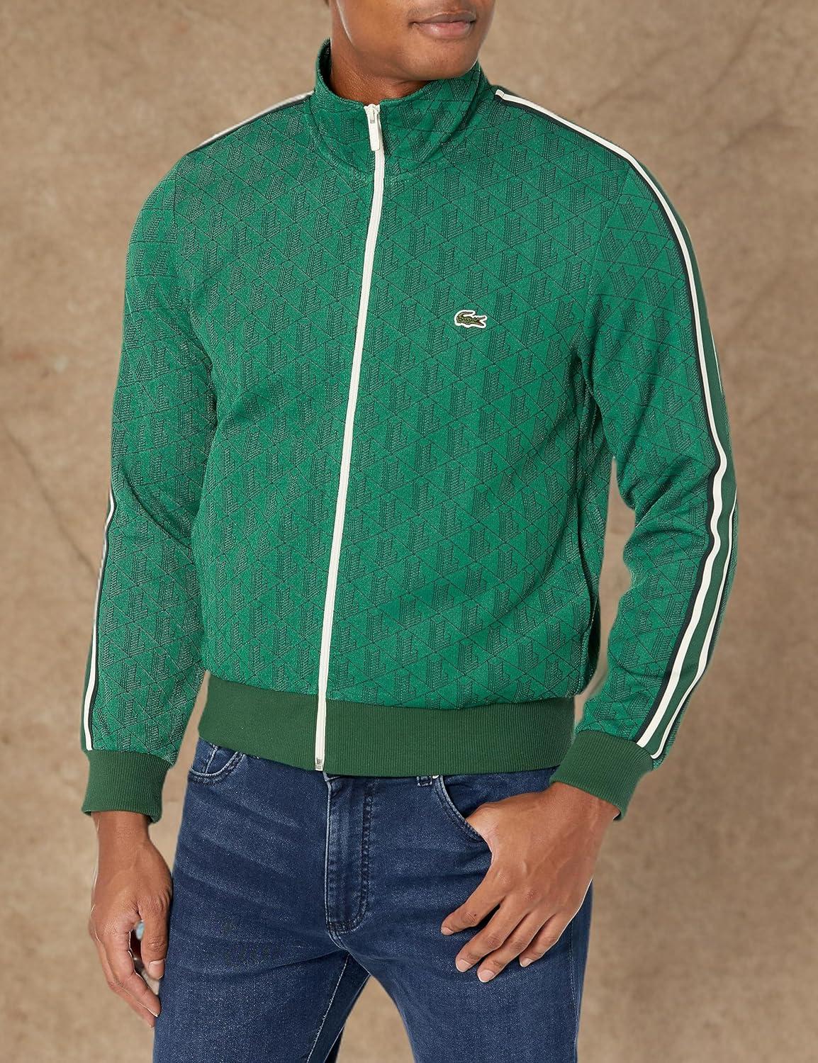 imageLacoste Mens Paris Monogram Zip Up SweatshirtRocketSinople