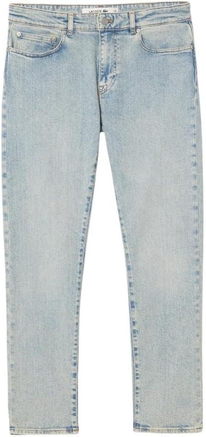 imageLacoste Mens Slim Fit Stretch Cotton Denim JeansWashed Bleach