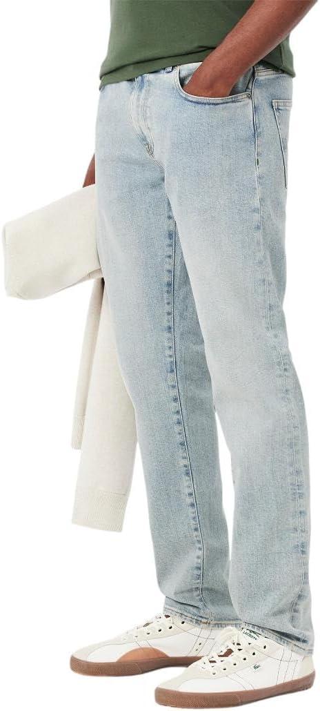 imageLacoste Mens Slim Fit Stretch Cotton Denim JeansWashed Bleach