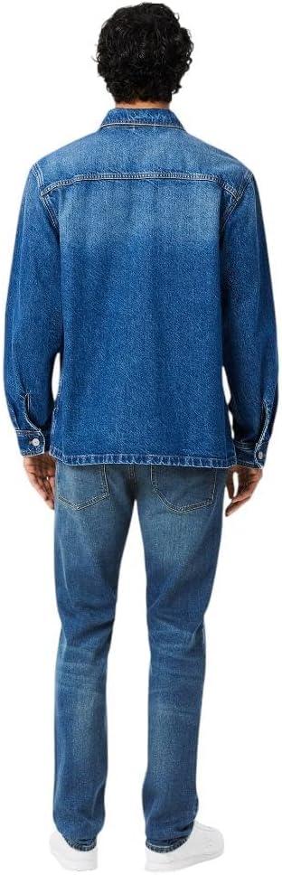 imageLacoste Mens Slim Fit Stretch Cotton Denim JeansWashed Deep Medium
