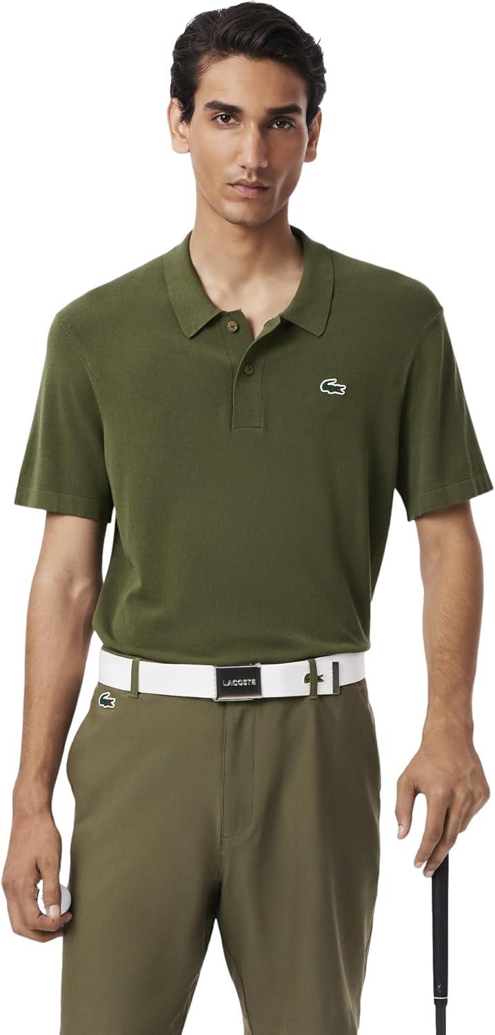 imageLacoste Mens Sport Short Sleeved Polo Collar Golf SweaterOlive