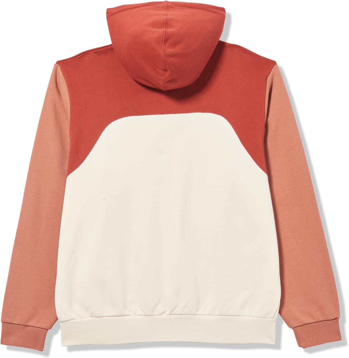 imageLacoste mens Classic Fit Colorblock Zip SweatshirtOff White  Maroon   Clay