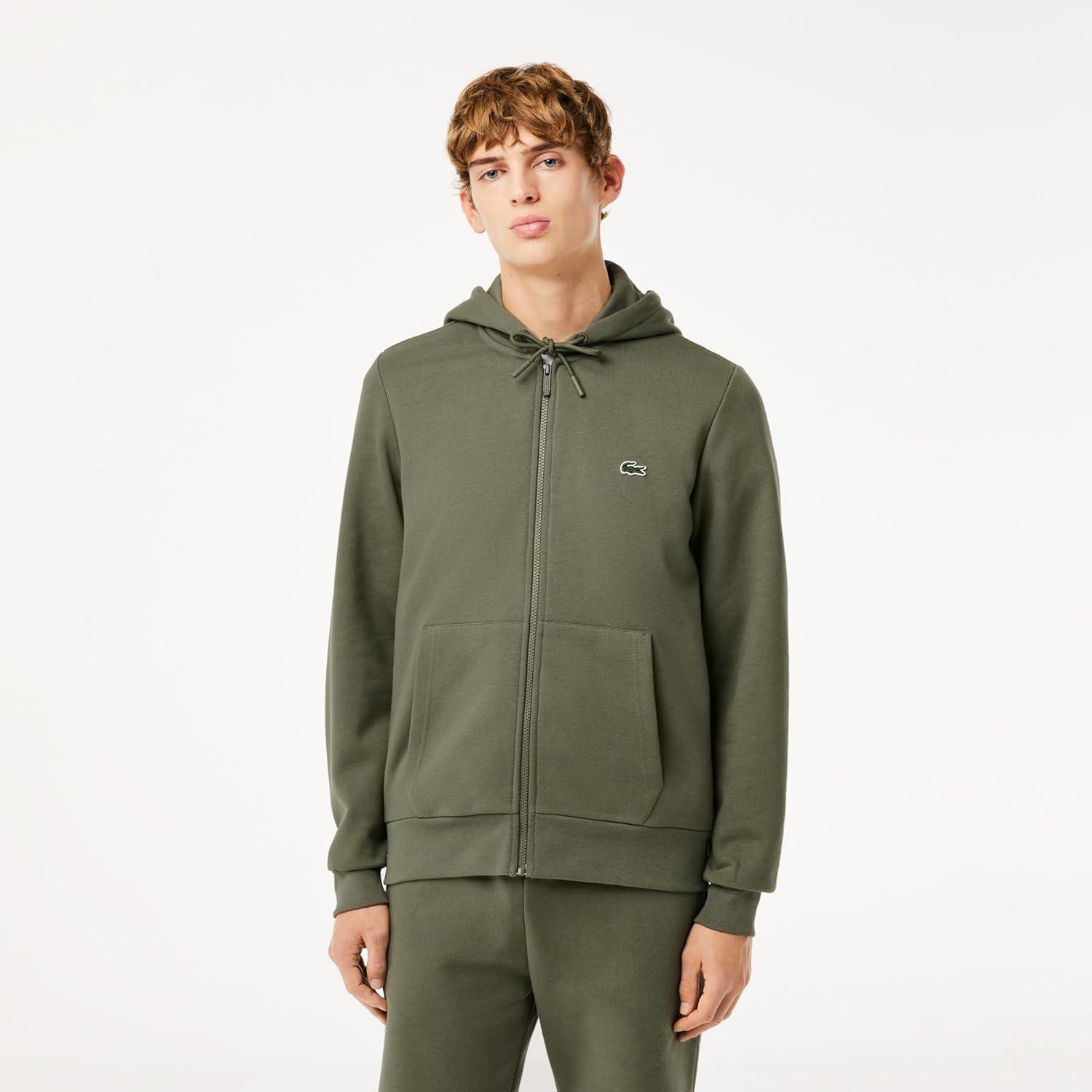 imageLacoste mens Long Sleeve Solid Full Zip MmTank