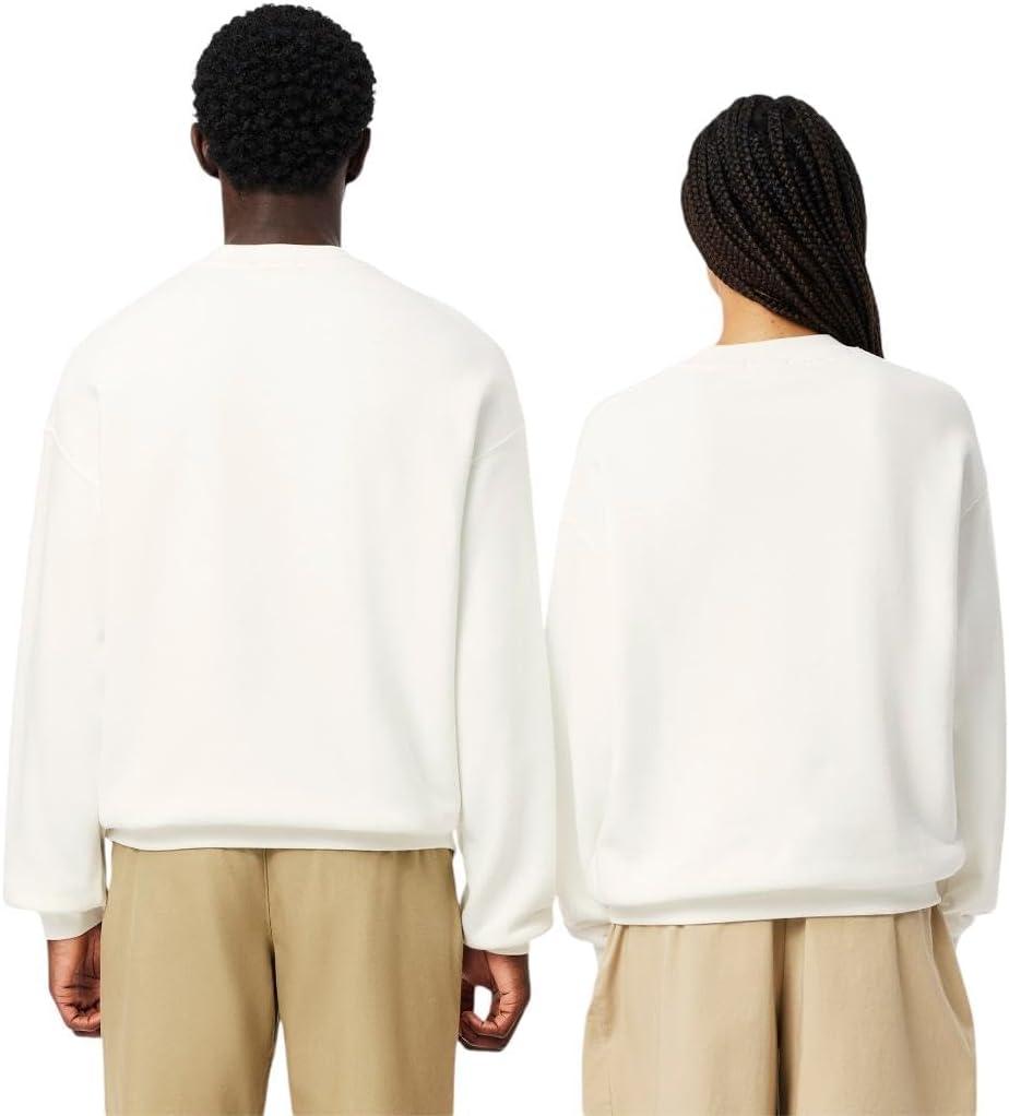 imageLacoste mens Loose Fit Badge SweatshirtWhite