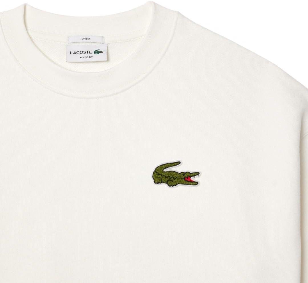 imageLacoste mens Loose Fit Badge SweatshirtWhite