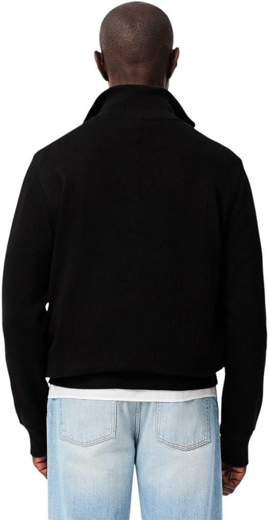 imageLacoste mens Mens Long Sleeve Quarter Zip Cotton SweatshirtBlack