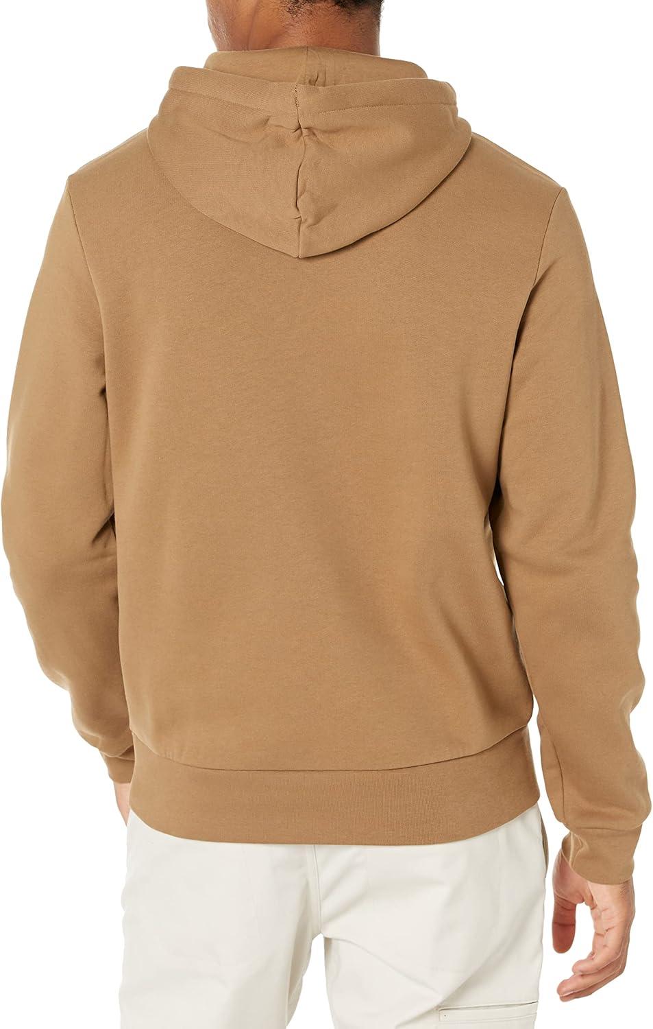 imageLacoste mens Mens Long Sleeve Solid Pop Over SweaterSweatshirtLeafy