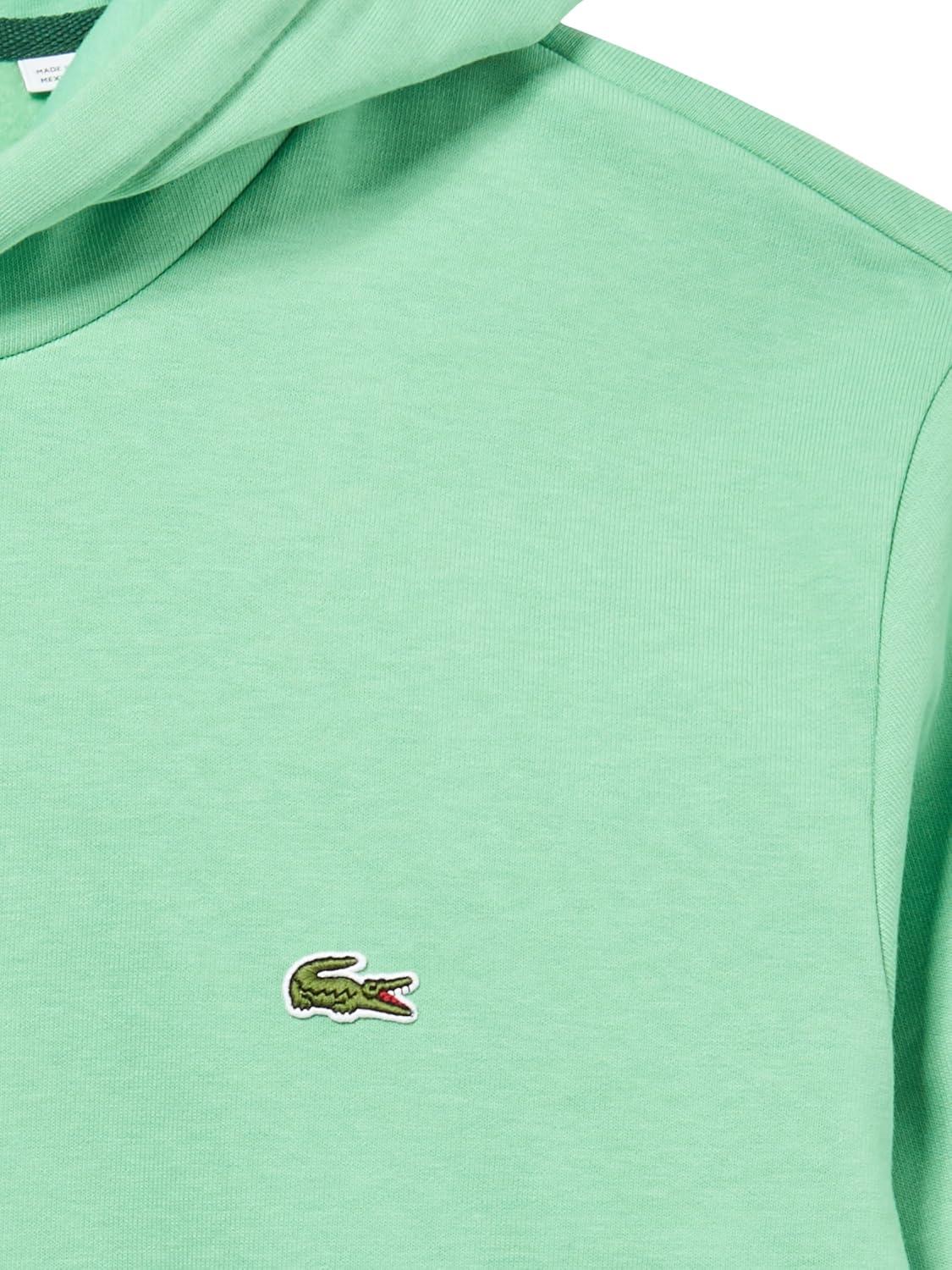 imageLacoste mens Mens Long Sleeve Solid Pop Over SweaterSweatshirtLiamone Green