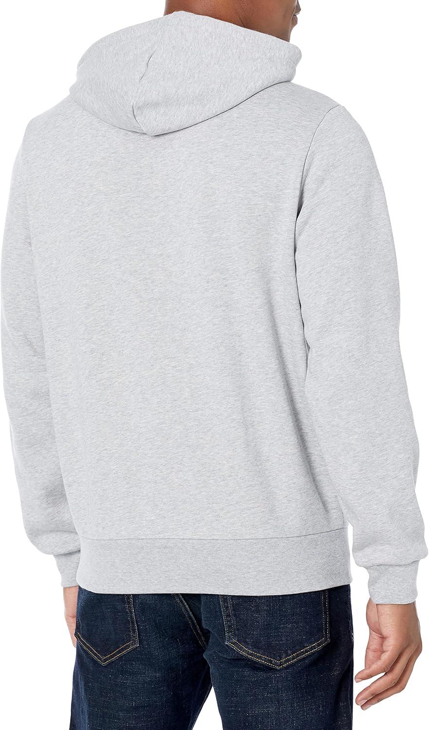 imageLacoste mens Mens Long Sleeve Solid Pop Over SweaterSweatshirtLight Grey