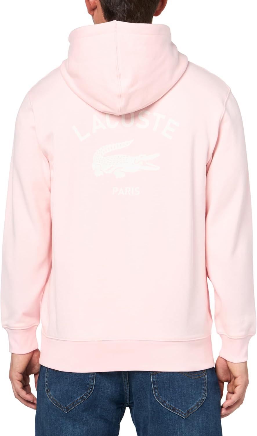 imageLacoste mens Printed HoodieFlamingo Pink
