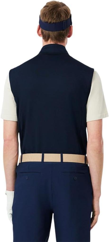imageLacoste mens Sport Quarter Zip Layering Golf VestNavy Blue