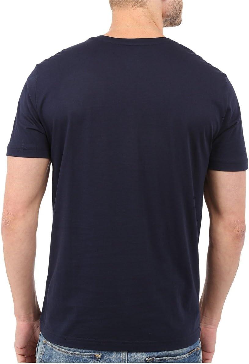 imageYellow Pima Cotton VNeck TShirt by LacosteNavy Blue