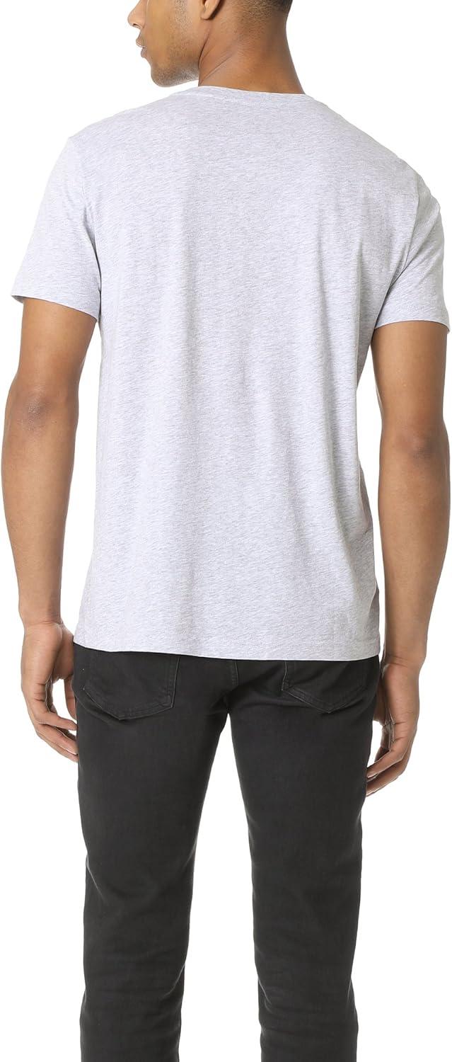 imageYellow Pima Cotton VNeck TShirt by LacosteSilverGrey Chine