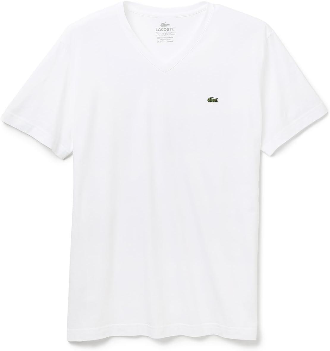 imageYellow Pima Cotton VNeck TShirt by LacosteWhite