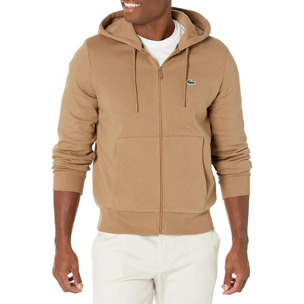 imageLACOSTE Mens Kangaroo Pocket Sweatshirt RedLeafy