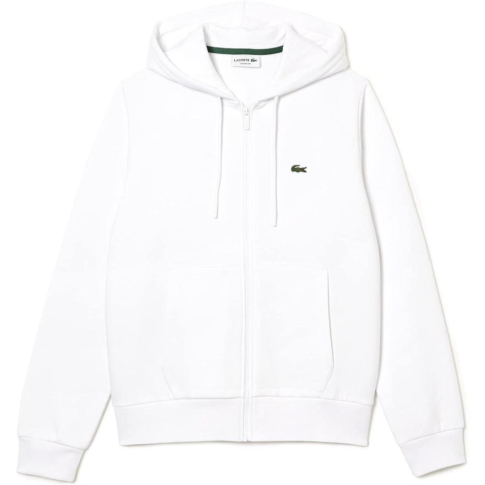 imageLACOSTE Mens Kangaroo Pocket Sweatshirt RedWhite