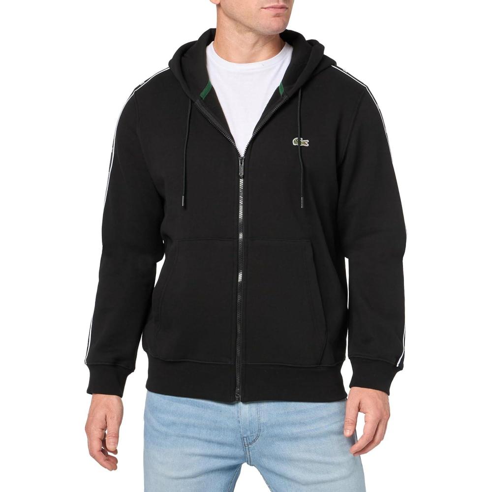 imageLacoste Mens Classic Fit Zip Up Hoodie WTapingBlack