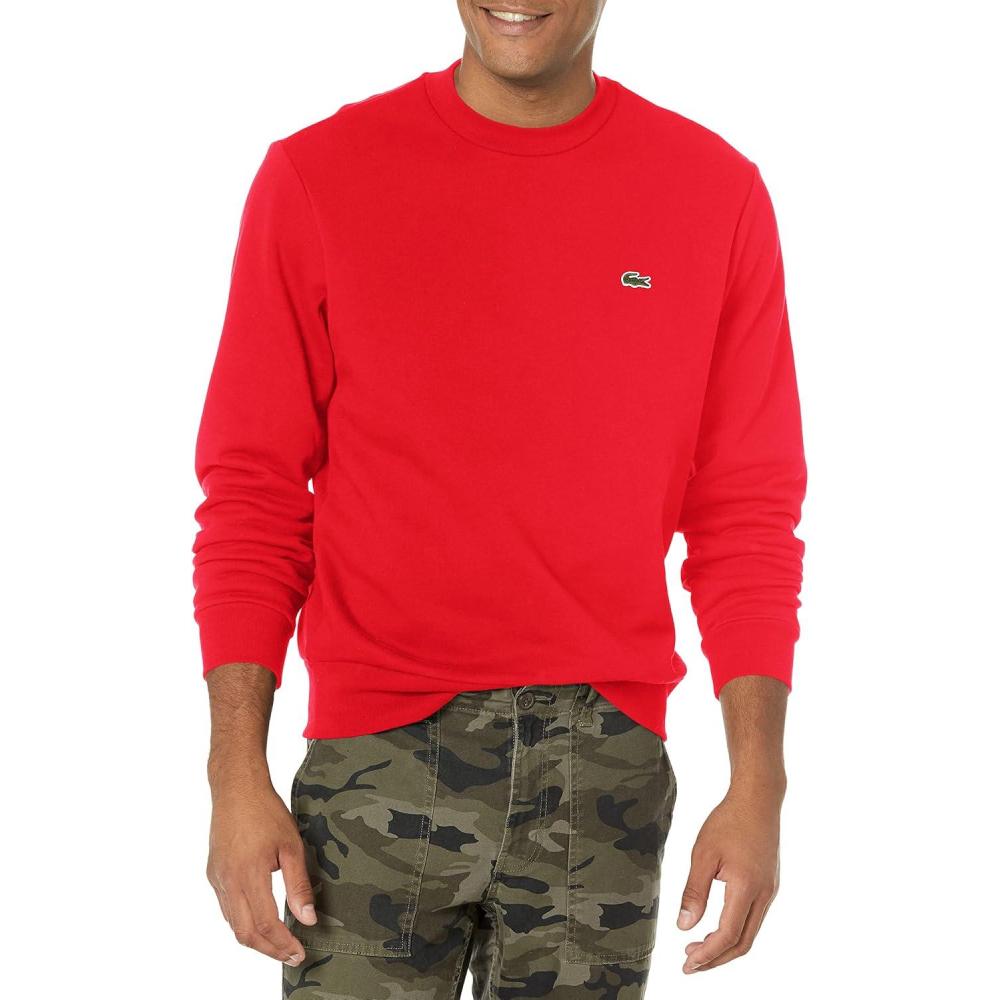 imageLacoste Mens Organic Brushed Cotton SweatshirtRouge