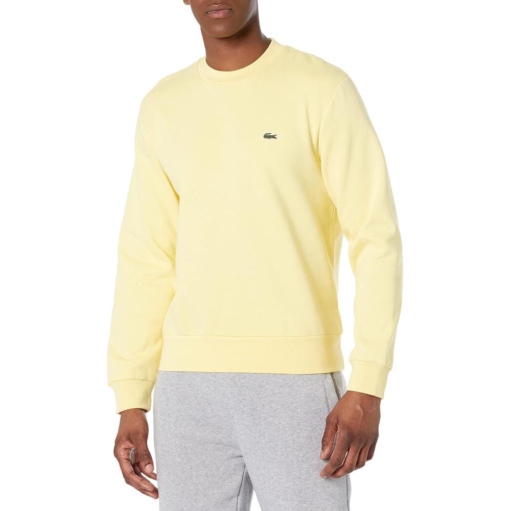 imageLacoste Mens Organic Brushed Cotton SweatshirtYellow