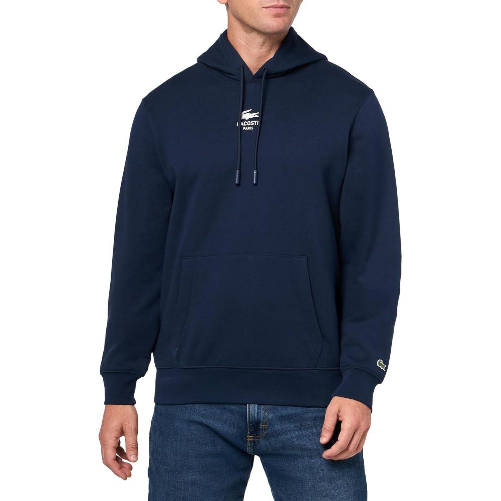 imageLacoste mens Printed HoodieNavy Blue