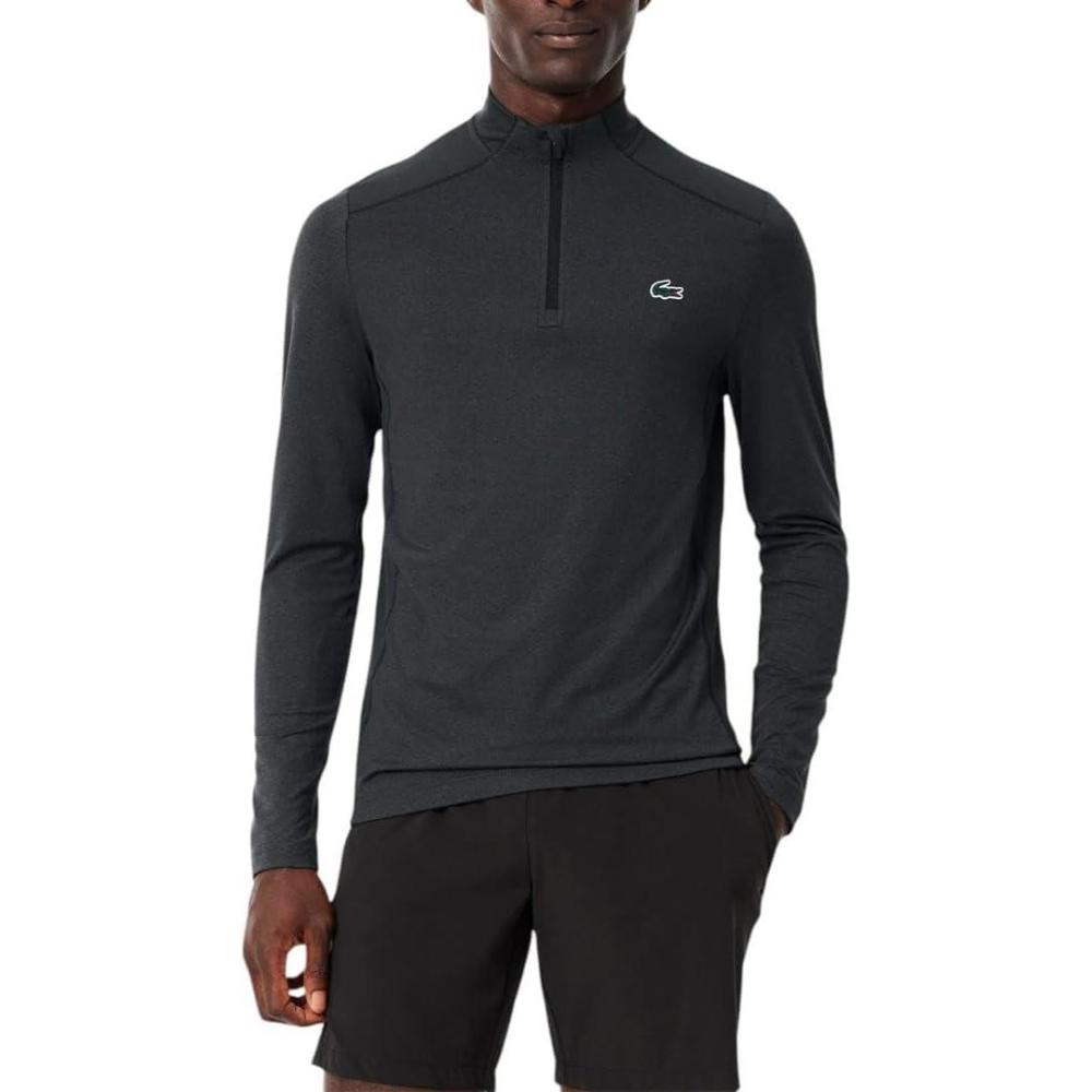 imageLacoste mens Sport Sportsuit Ultra Dry Stretch SweatshirtHeather FusainHeather