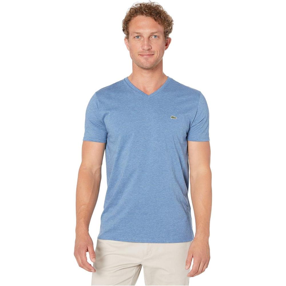 imageYellow Pima Cotton VNeck TShirt by LacosteAlby Heathered