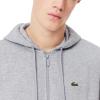 imageLACOSTE Mens Kangaroo Pocket Sweatshirt RedArgent Chine