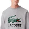 imageLacoste Mens Core Collection Classic Fit Branding Crew Neck SweatshirtGray