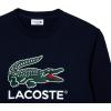 imageLacoste Mens Core Collection Classic Fit Branding Crew Neck SweatshirtNavy Blue