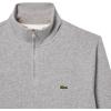 imageLacoste Mens Long Sleeve Quarter Zip Cotton SweatshirtSilver Chine