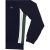 imageLacoste Mens Long Sleeve Relaxed Fit Colorblocked Crewneck SweatshirtNavy BlueGreenflour