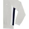 imageLacoste Mens Long Sleeve Relaxed Fit Colorblocked Crewneck SweatshirtSilver ChineBlackwhite