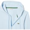 imageLacoste Mens NonBrushed Fleece Half Zip HoodieLight Blue