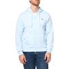 imageLacoste Mens NonBrushed Fleece Half Zip HoodieLight Blue