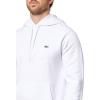 imageLacoste Mens NonBrushed Fleece HoodieWhite