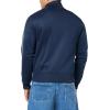 imageLacoste Mens Regular Fit Long Full Zip Collared Sweatshirt WSingle Stripe Sleeve Detailing MmNavy Blue